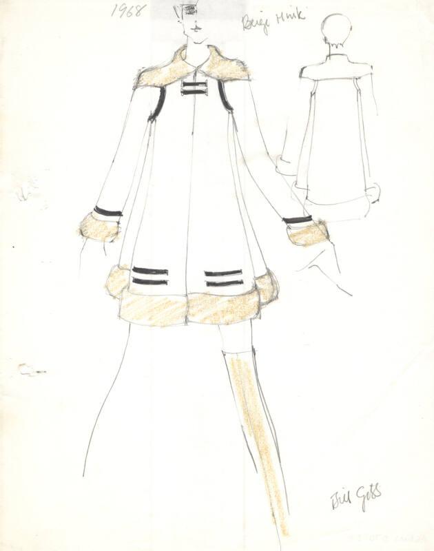 Drawing of Mink-trimmed Coat