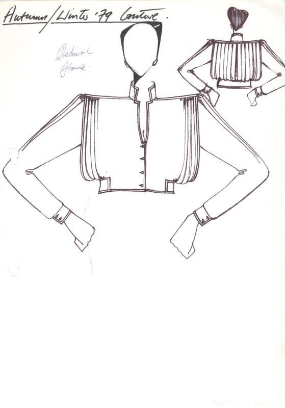 Drawing of Blouse for Autumn/Winter 1979 Couture Collection