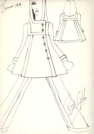 Drawing of Jacket and Trousers designed for the Baccarat Label