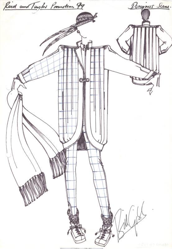 Drawing of Jacket and Trousers for Reid and Taylor 1979 Promotion