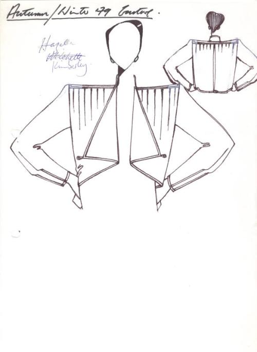 Drawing of Short Jacket for Autumn/Winter 1979 Couture Collection