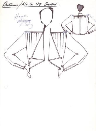 Drawing of Short Jacket for Autumn/Winter 1979 Couture Collection