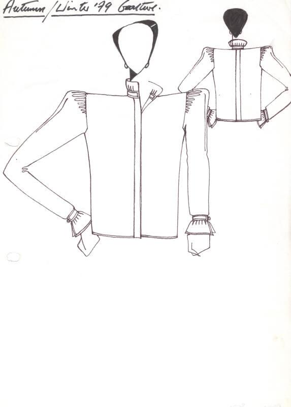 Drawing of Blouse for Autumn/Winter 1979 Couture Collection