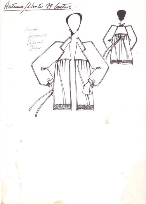 Drawing of Jacket for Autumn/Winter 1979 Couture Collection