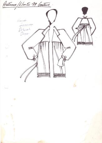 Drawing of Jacket for Autumn/Winter 1979 Couture Collection