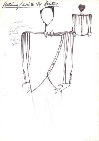 Drawing of Jacket for the Autumn/Winter 1979 Couture Collection