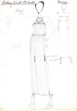Drawing of Jumpsuit for the Autumn/Winter 1979 Couture Evening Collection
