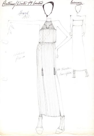 Drawing of Jumpsuit for the Autumn/Winter 1979 Couture Evening Collection