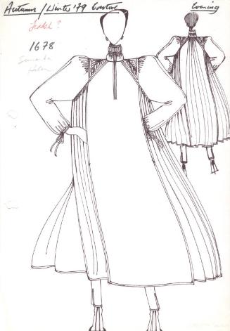 Drawing of Dress for the Autumn/Winter 1979 Couture Evening Collection