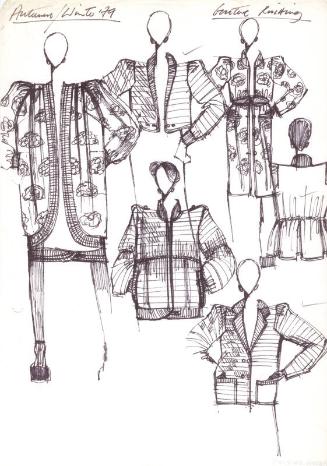 Multidrawing of Coats and Jackets for the Autumn/Winter 1979 Couture Knitting Collection