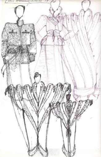 Multidrawing of Coats for the Autumn/Winter 1979 Fur Collection