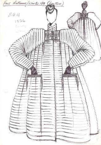 Drawing of Coat for Autumn/Winter 1979 Couture Fur Collection