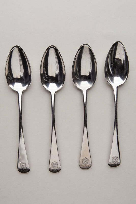 Set of Four Bon Accord Teaspoons