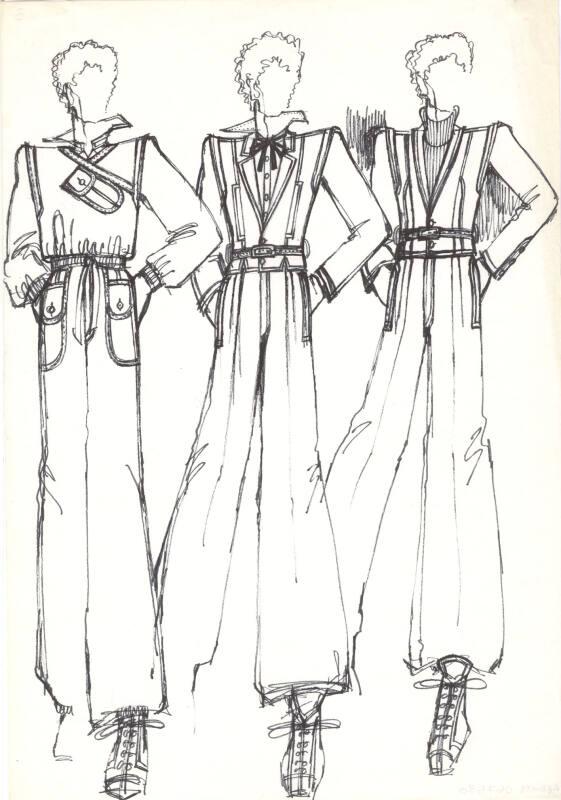 Multidrawing of Gents Tops, Jackets and Trousers