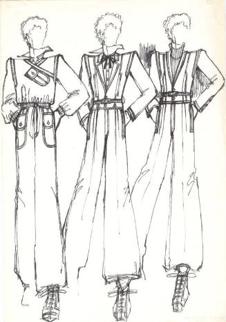 Multidrawing of Gents Tops, Jackets and Trousers