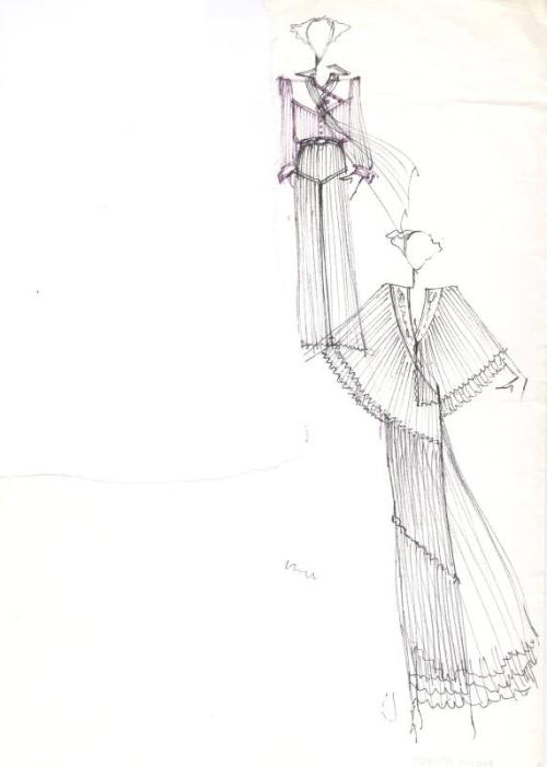 Drawing of Pleated Outfits