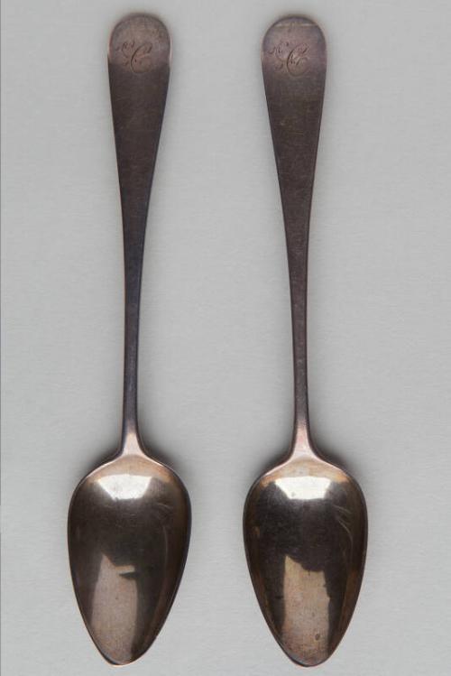 Two Old English Pattern Teaspoons