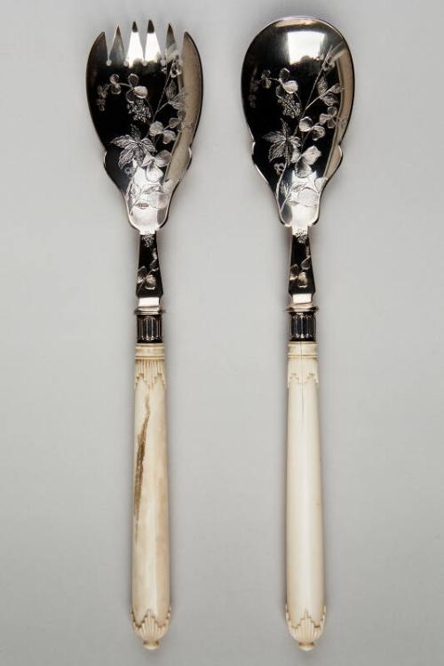 Two Serving Spoons made by H Wilkinson & Co.