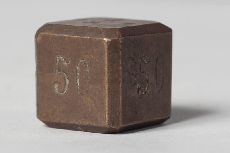 Brass Cube Weight