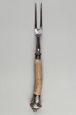 Carving Fork With Silver Mounts by Levesley Brothers