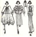 Drawing of Dresses and Suit