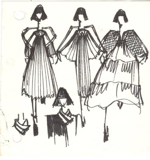 Drawing of Dresses