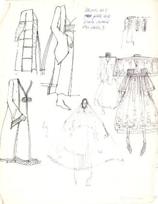 Drawing of Dresses and Coats