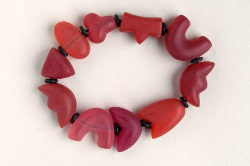 Red Resin Bracelet by Kathie Murphy