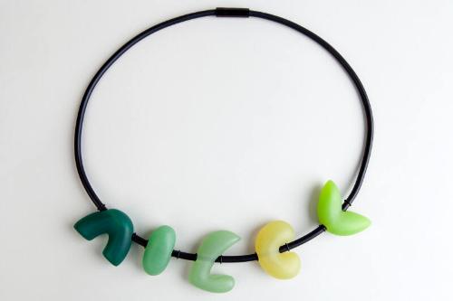 Lime Resin Necklace by Kathie Murphy
