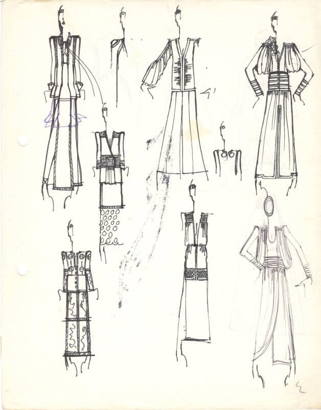 Drawing of Various Oufits