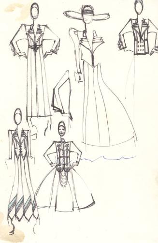 Drawing of Skirt Suits