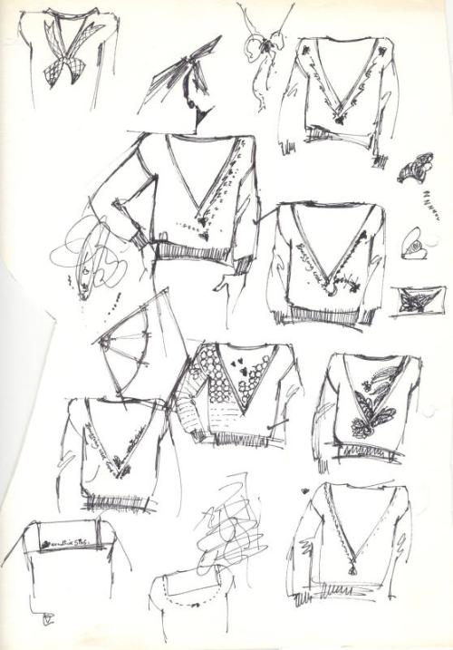 Drawing of Jumpers with Bee Motifs