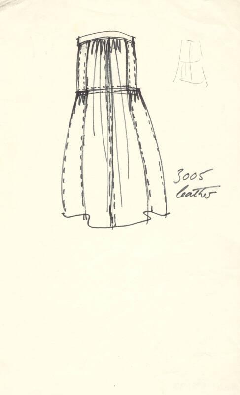 Drawing of Leather Skirt