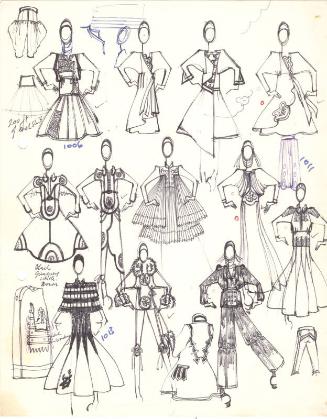 Multidrawing of Jackets, Suits and Dresses