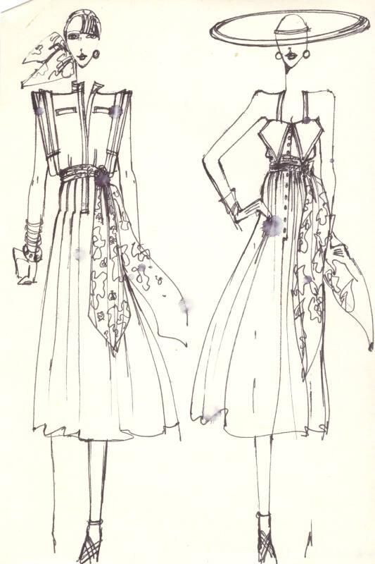 Drawing of Dresses