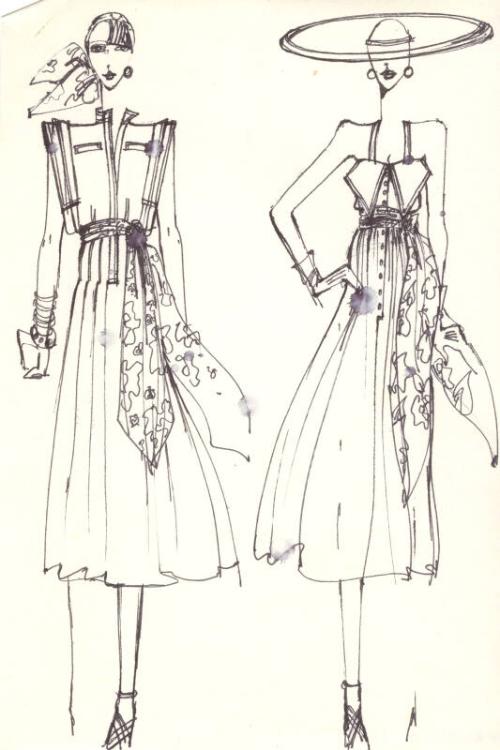 Drawing of Dresses