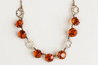 Faux Topaz And Tracery Necklace