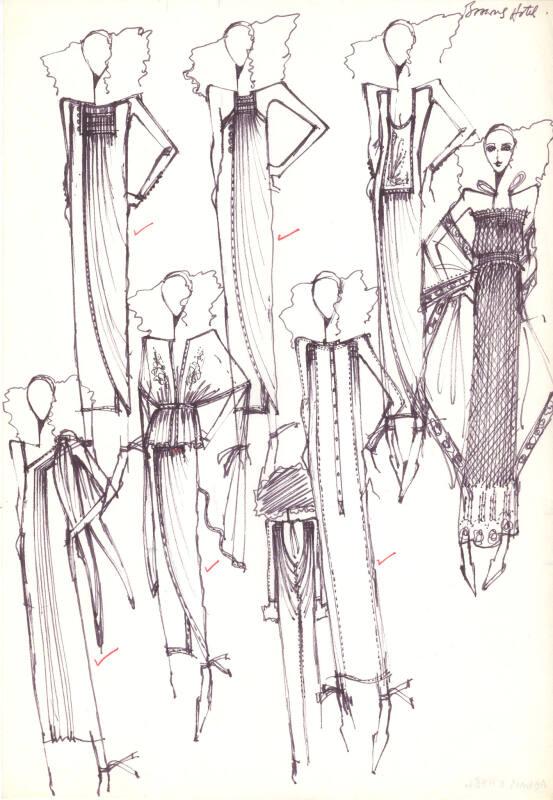 Drawing of Dress and Jacket