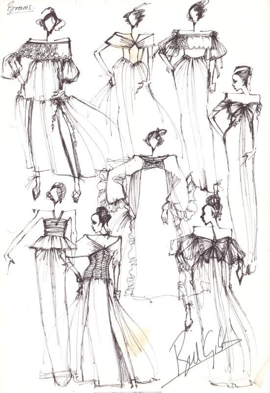 Multidrawing of  Dresses