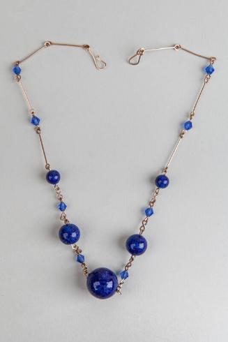 Blue Glass Chain Necklace