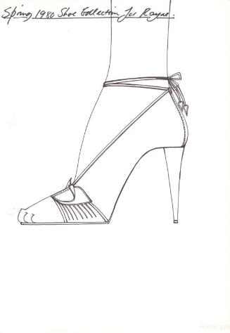 Drawing of Strappy Stiletto Open-Toed Sandal