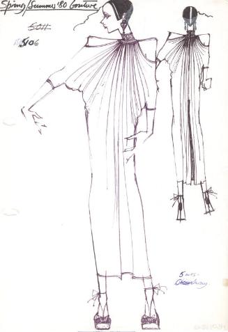 Drawing of  Ankle-Length Dress