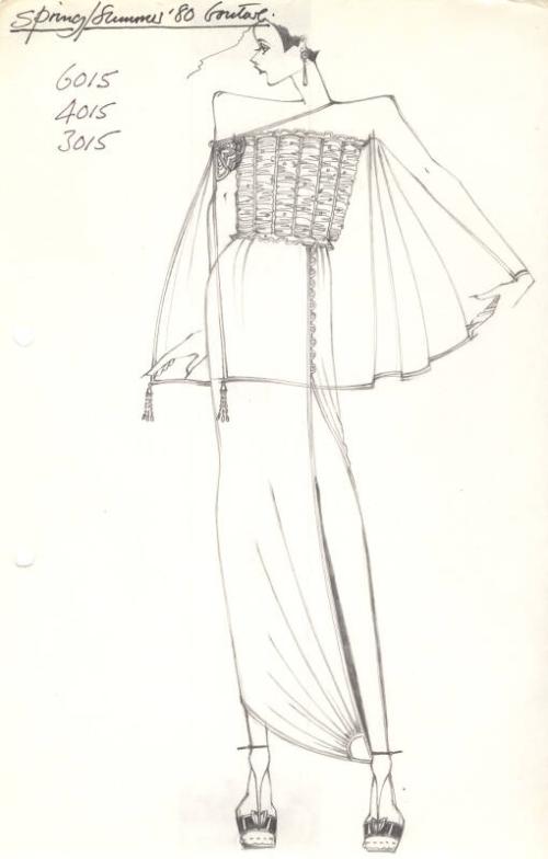 Drawing of Long Dress