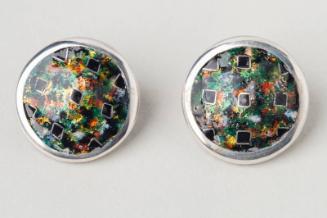 Pair of Enamel Earrings by Rosslyn Duncan