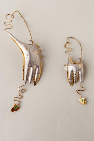 Irregular Form Earrings by Katy Hackney