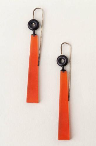Orange Resin Earrings by Kathie Murphy