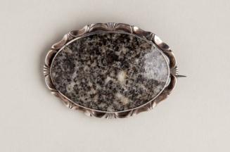 Granite and Silver Brooch or Pendant