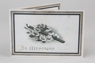 in memoriam card, william mcdonald, 4th november 1894