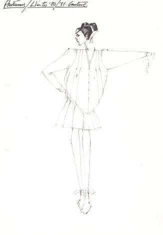 Drawing of Top and Skirt for Autumn/Winter 1980 Couture Collection