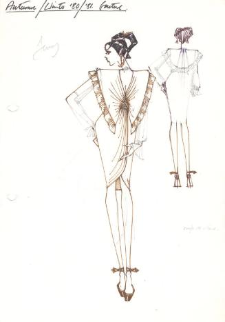 Drawing of Dress for Autumn/Winter 1980 Couture Collection